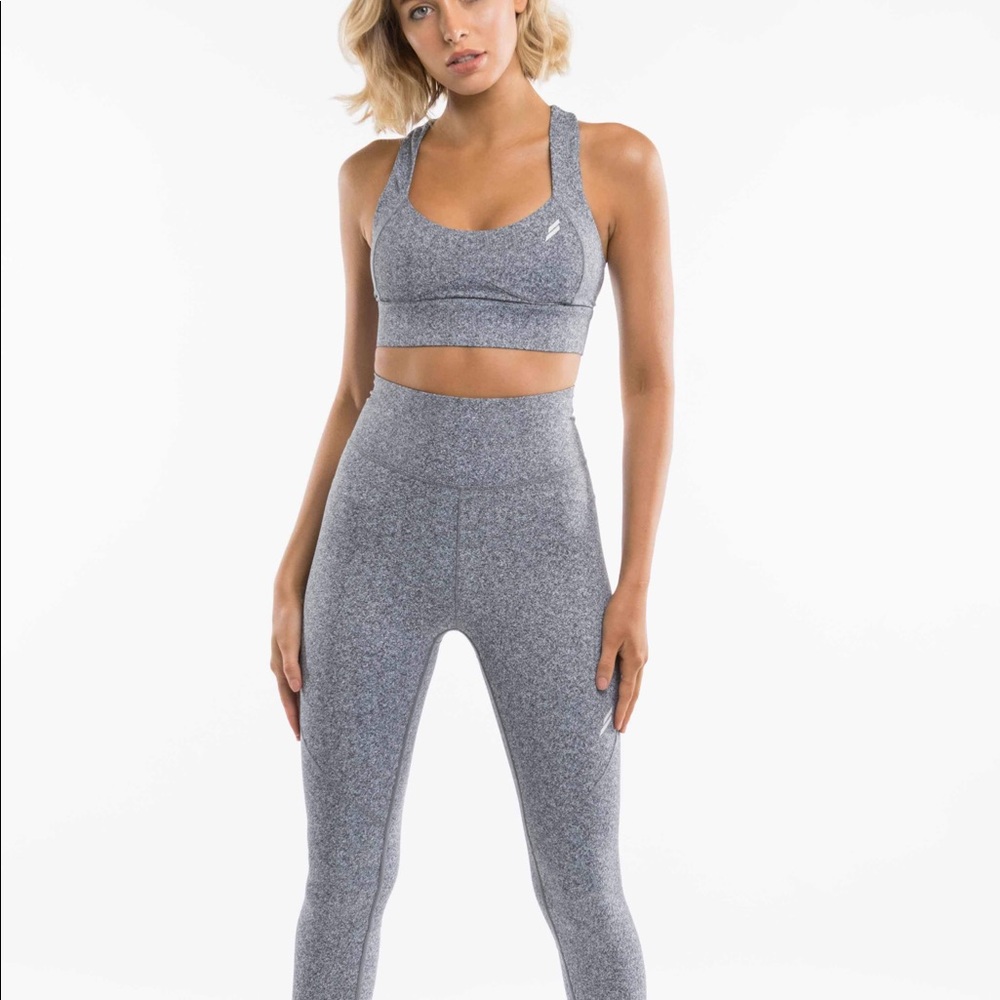 DoYouEven Excel Crop in Marl Grey